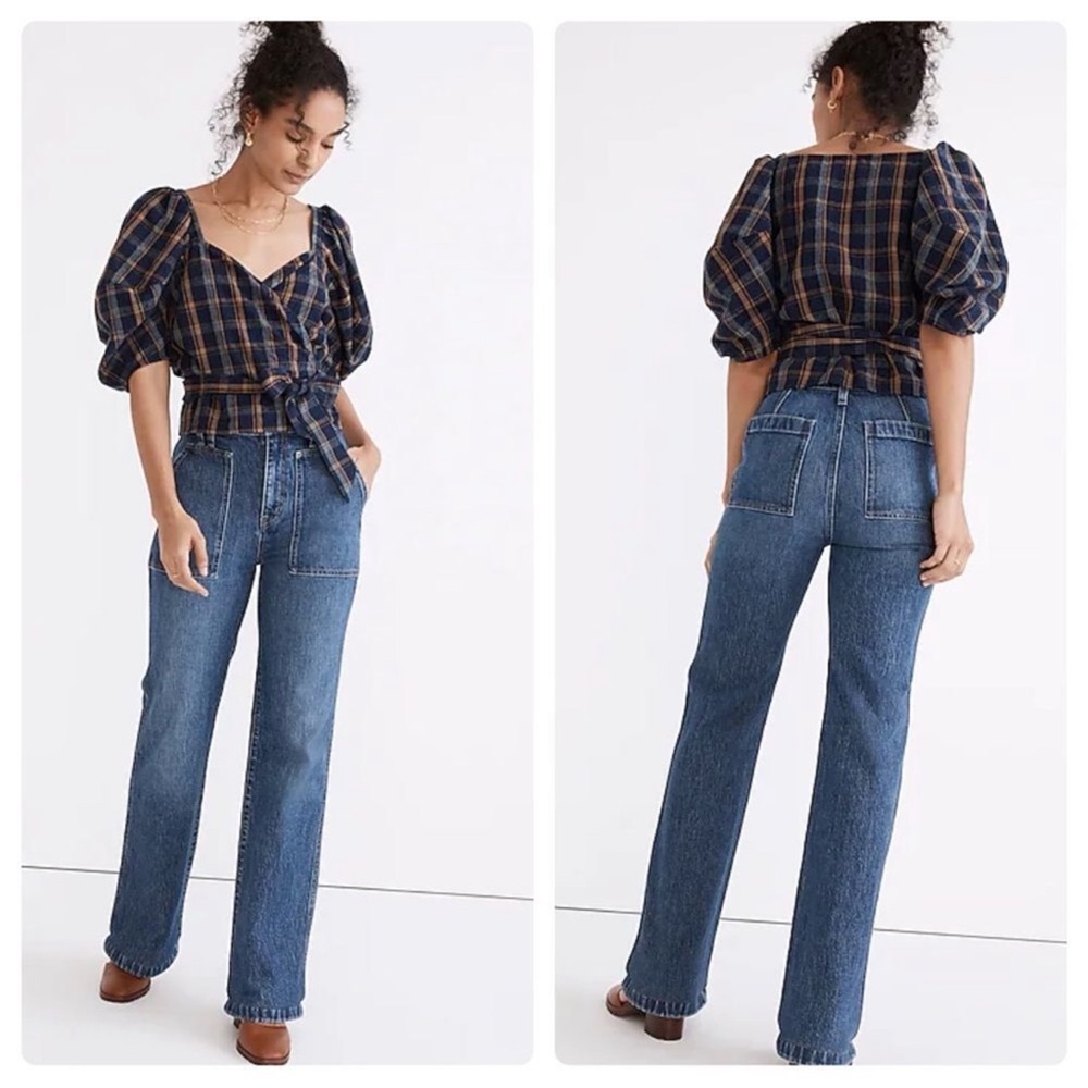 Madwell NG249 11" High-Rise Flare Jeans in Whitethorn Wash Workwear Edition 27